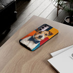 Dapper Terrier Portrait Tough Phone Case - Color Block Art