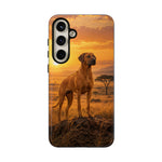 Rhodesian Ridgeback African Savanna Art Tough Phone Case