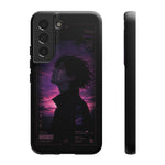 Melancholy Data Poster Phone Case, Glitch Anime Sky Tough Cover