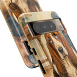 Guilty Basset Hound Phone Case, Muddy Watercolor Art Cover