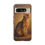 Abyssinian Warm Ticked Portrait Art Tough Phone Case