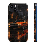 Challenger RT Phone Case, Rainy City Night Muscle Car Tough Cover