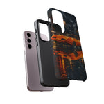 Orange Daytona Phone Case, Rainy City Night Muscle Car Tough Cover
