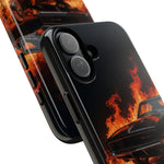 Black Charger Classic Muscle Flames Tough Phone Case Cover Gift