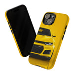 Yellow Camaro Phone Case, ZL1 American Muscle Car Tough Cover for Chevy Owners