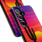 Desert Vaporwave Cactus Sunset Phone Case – Southwest Aesthetic