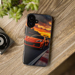 Orange C8 Z06 Flat Plane V8 Speed Art Tough Phone Case