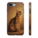Abyssinian Warm Ticked Portrait Art Tough Phone Case