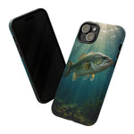 Largemouth Bass Phone Case, Sunlit Underwater Tough Cover, Gift