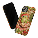 Cute Kawaii Frog Phone Case Strawberry Picnic Tough Cover Gift Art