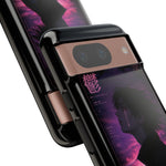Melancholy Data Poster Phone Case, Glitch Anime Sky Tough Cover