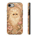 Persian Cat Floral Art Nouveau Tough Phone Case