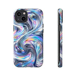 Chrome Metallic Swirl  Art Tough Phone Case
