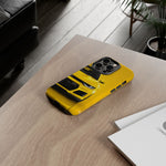 Yellow Camaro Phone Case, ZL1 American Muscle Car Tough Cover for Chevy Owners