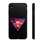 Synthwave Sunset Triangle Phone Case Retro Vaporwave Case