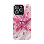 Pink Glitter Star Tough Case | Sparkle Phone Case