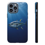Yellowfin Tuna Phone Case, Deep Blue Water Tough Cover, Gift