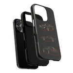 Trans Am Phone Case Black Gold, Three-View Vector Tough Cover