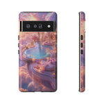 Floating Pool Deck Phone Case, Pastel Cloud 3D Render Cover