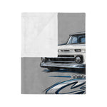 1964 Chevy C10 Custom Pickup Truck Illustration Blanket | Velveteen Throw