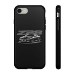 Black 4th Gen Camaro Z28 Sports Car Phone Case | Black Muscle Car Illustration