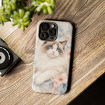 Ragdoll Cat Blue Eyes Soft Watercolor Art Tough Phone Case