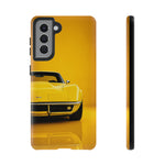 Yellow Corvette Phone Case, C3 Stingray Classic Sports Cover, Gift