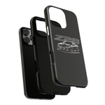 Black 4th Gen Camaro Z28 Sports Car Phone Case | Black Muscle Car Illustration