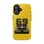1969 Camaro Z28 Yellow Front View Muscle Car Tough Phone Case