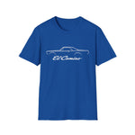 1966 El Camino SS Outline Silhouette Truck T-Shirt Line Art Emblem Car Fan Gift Tee