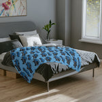 1967 Camaro SS Marina Blue Throw Blanket Classic Muscle Car Gift