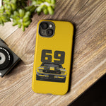 1969 Camaro Z28 Yellow Front View Muscle Car Tough Phone Case