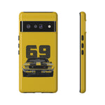 1969 Camaro Z28 Yellow Front View Muscle Car Tough Phone Case
