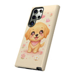 Golden Retriever Heart Eyes Kawaii Pet Dog Art Tough Phone Case