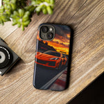 Orange C8 Z06 Flat Plane V8 Speed Art Tough Phone Case