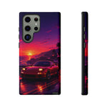 FD RX-7 Retro Sunset Sports Car Tough Case | Neon Vaporwave Beach Drive