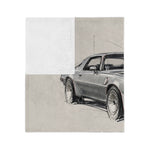 1979 Trans Am sketch throw blanket | Velveteen Microfiber Firebird Blanket
