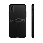 RX-7 outline car Tough Case | JDM sports car phone case