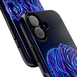 Neon Blue Tiger phone case | tough protective cover