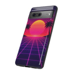 Classic Grid Sunset Vaporwave Art Tough Phone Case