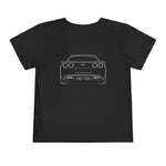 Toddler C6 Corvette Rear Outline Car T-Shirt, Retro Auto Graphic Tee