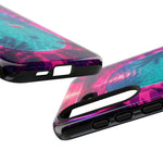 Neon Flamingo Pool Vaporwave Art Tough Phone Case