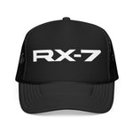 RX-7 Retro Japanese Sports Car Logo JDM Performance Style Foam Trucker Hat Snapback Mesh Cap
