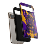 French Bulldog Pop-Art Portrait Tough Phone Case - Purple Gold