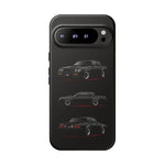 Black GNX Phone Case, Three-View Muscle Car Vector Tough Cover