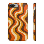 Groovy Wave Lines Retro Art Tough Phone Case