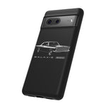 Vintage Galaxie 500 Phone Case | Classic Car Illustration, Black