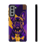 French Bulldog Pop-Art Portrait Tough Phone Case - Purple Gold