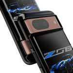 Blue C7 Z06 Sports Car Tough Phone Case Track Style Cover Gift