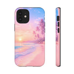 Pastel Beach Sunset Haze Vaporwave Art Tough Phone Case